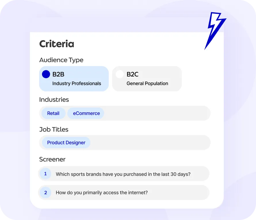 Workflow illustration for targeting AI research participants