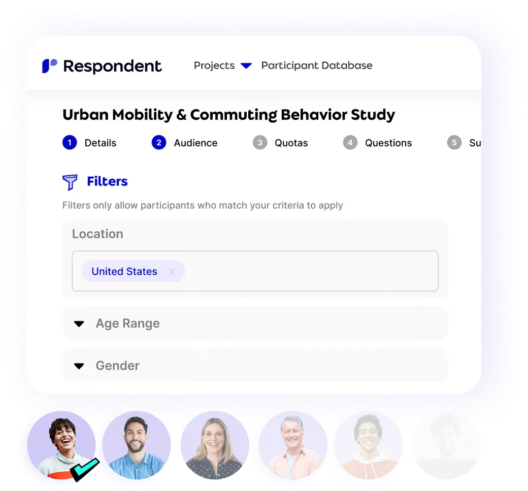 Respondent representative sample targeting interface