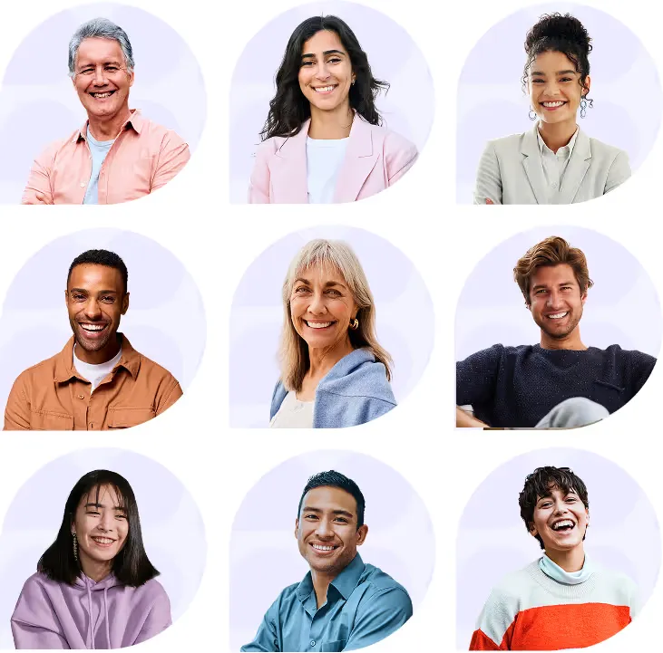 Collage of verified research participants