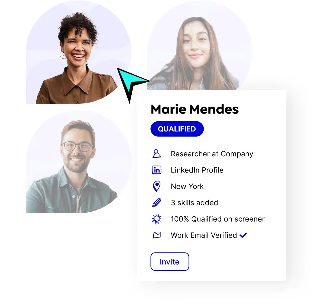 Respondent participant profile dashboard