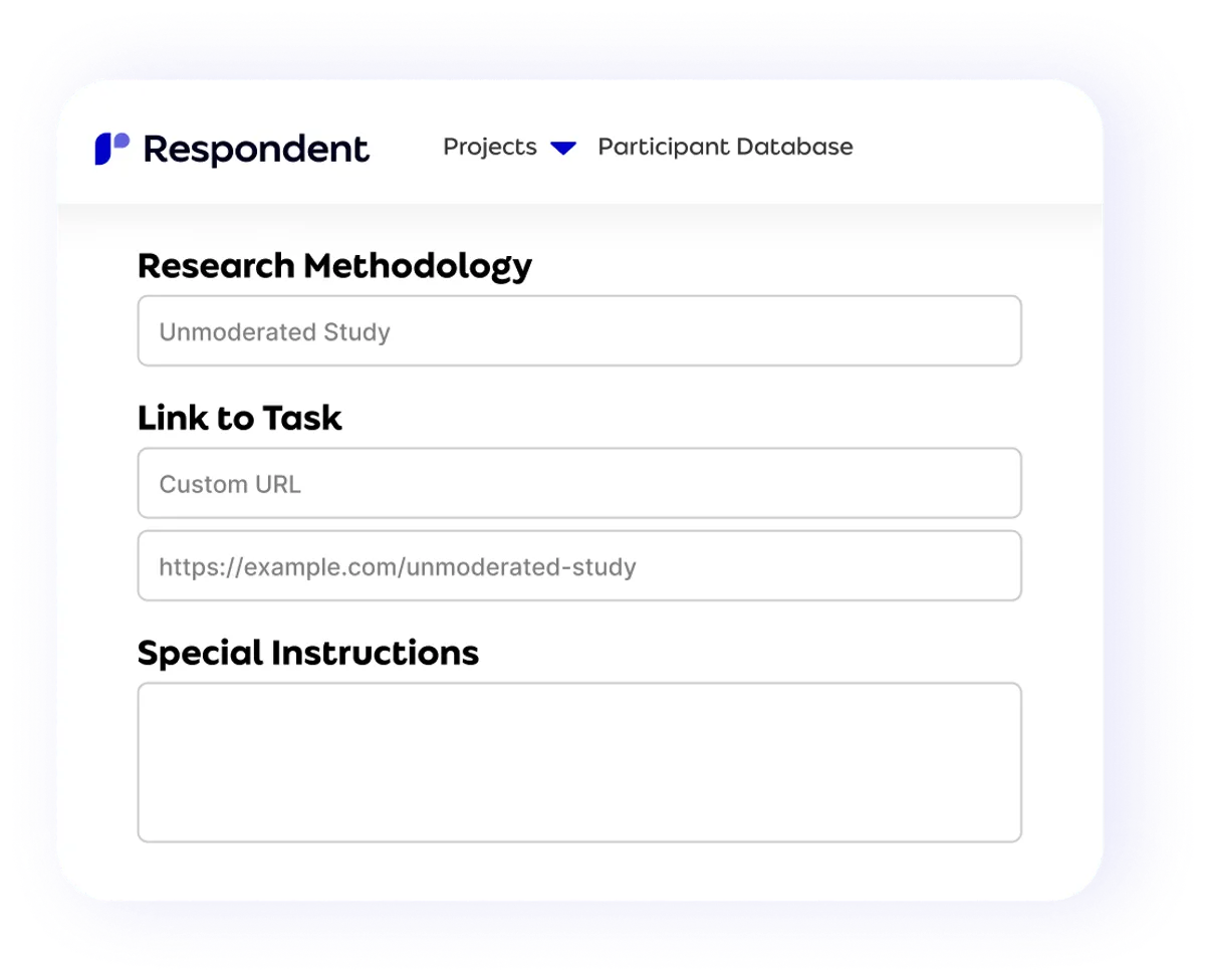 Respondent project builder overview