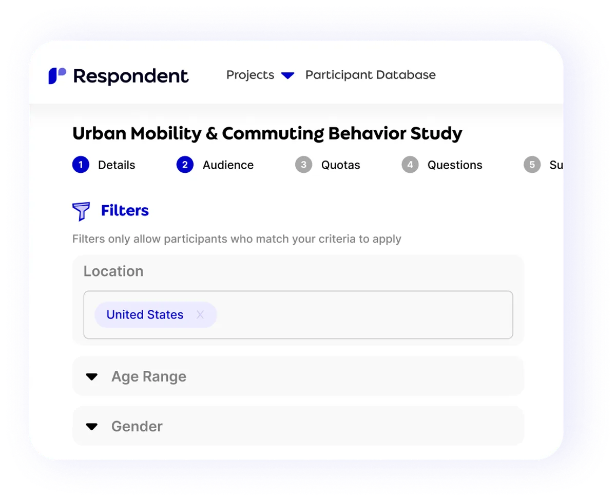 Respondent invitation status screen