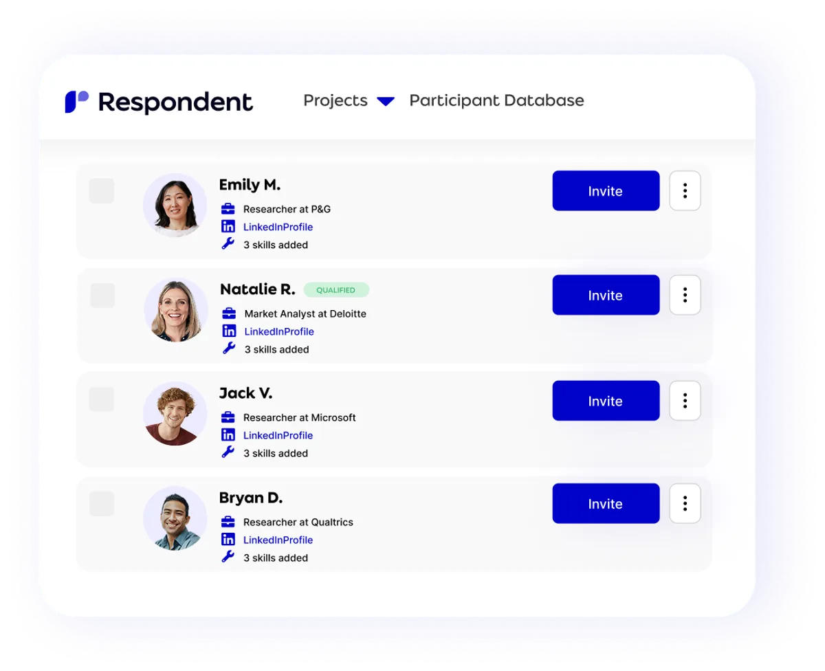 Respondent applicant review screen