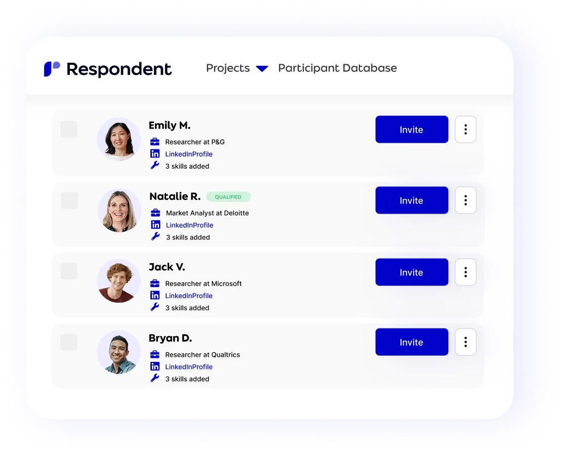 Respondent applicant review screen