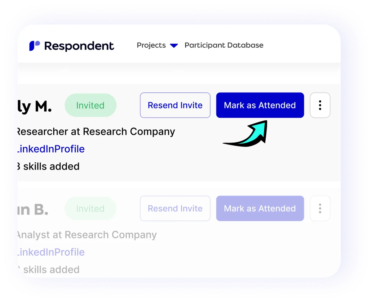 Respondent payment dashboard
