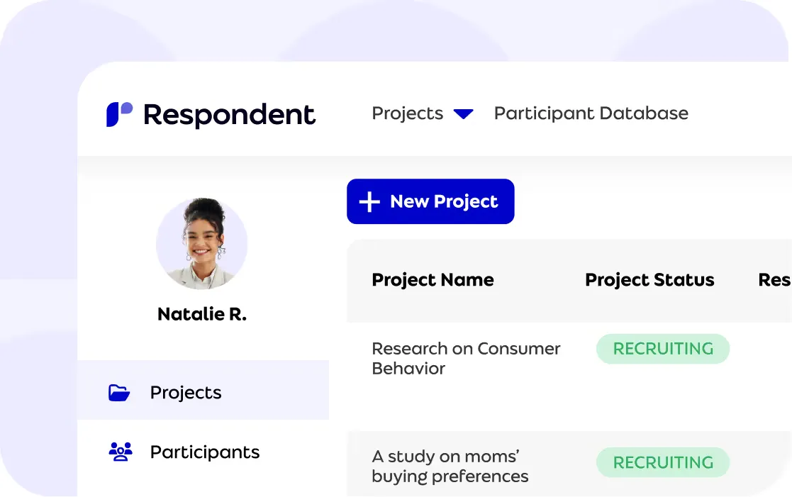 Respondent workflow for screening, scheduling, and paying interview participants