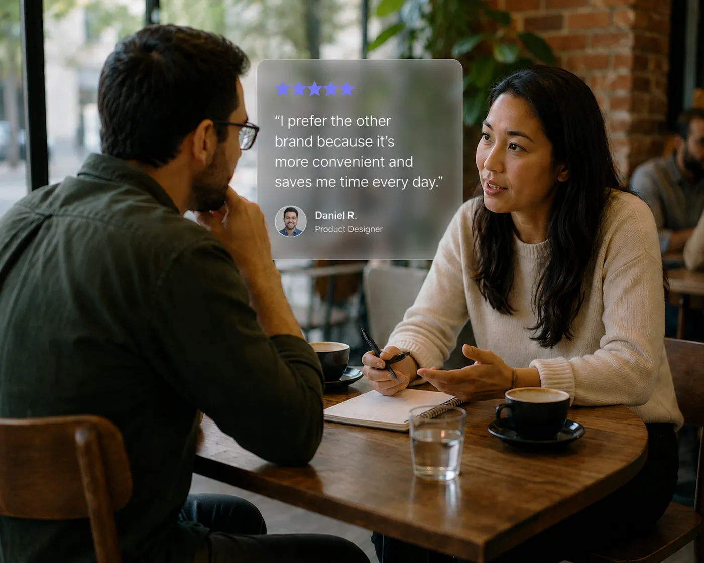 A team running a live, moderated research session together