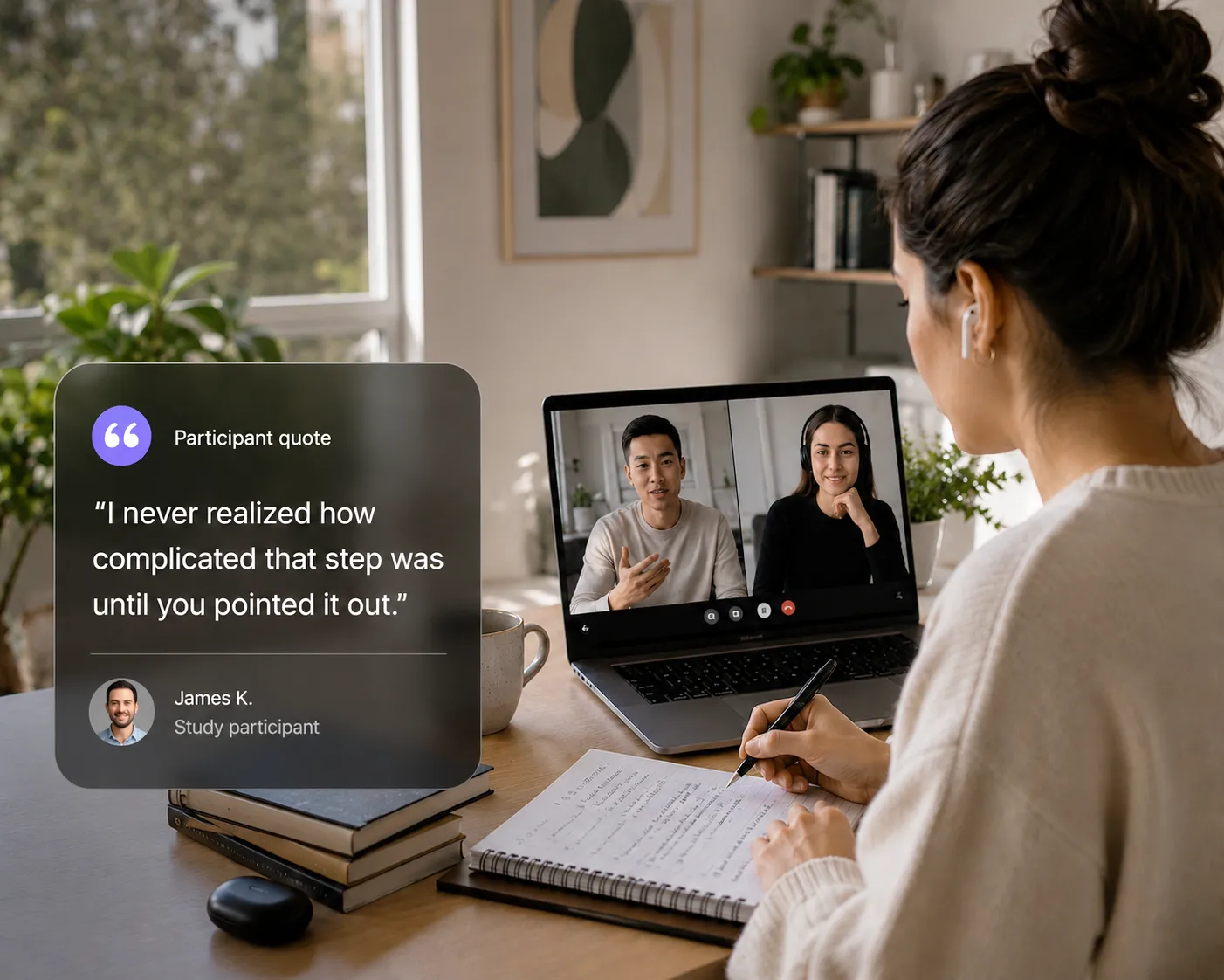 A product manager interviewing a user