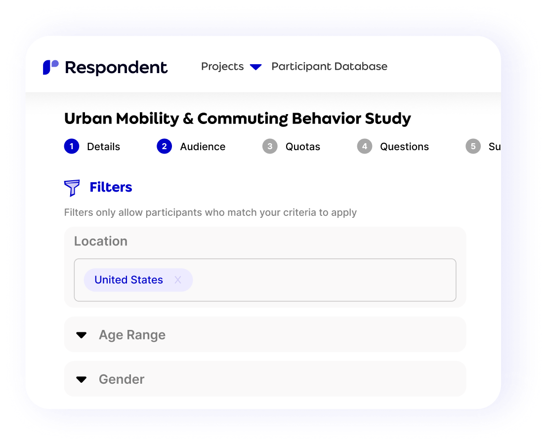 Respondent invitation status screen