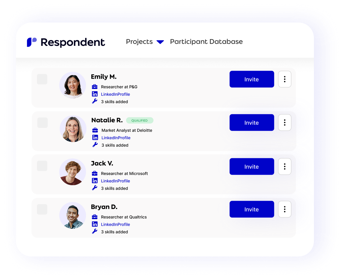 Respondent applicant review screen