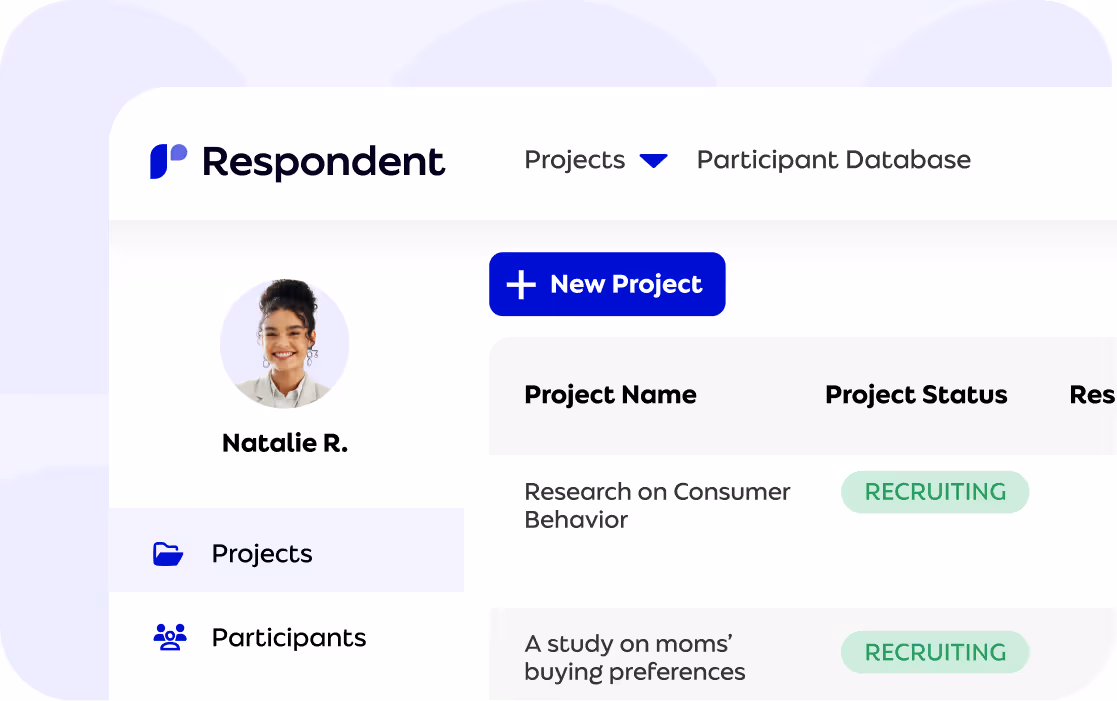 Respondent workflow for screening, scheduling, and paying interview participants
